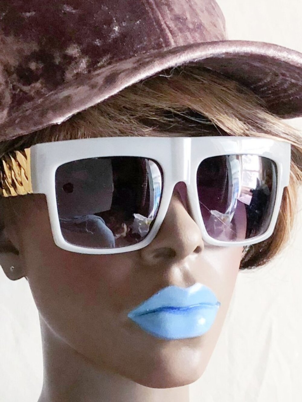 Gray Oversized Square Wayfarer Shape Fashion Sunglasses